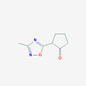 2-(3-Methyl-1,2,4-oxadiazol-5-yl)cyclopentan-1-one