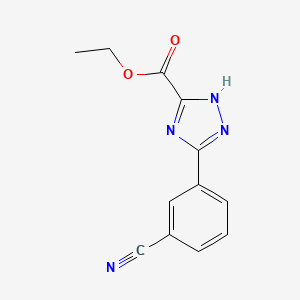 ethyl 5-(3-cyanophenyl)-1H-1,2,4-triazole-3-carboxylate