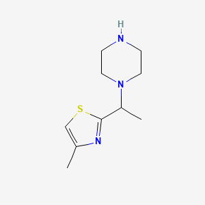 1-[1-(4-Methyl-1,3-thiazol-2-yl)ethyl]piperazine
