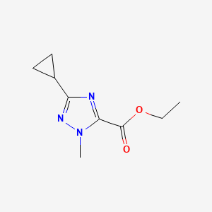 molecular formula C9H13N3O2 B1374054 ethyl 3-cyclopropyl-1-methyl-1H-1,2,4-triazole-5-carboxylate CAS No. 1339015-01-8