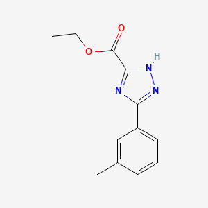 molecular formula C12H13N3O2 B1374057 ethyl 5-(3-methylphenyl)-1H-1,2,4-triazole-3-carboxylate CAS No. 1281551-08-3