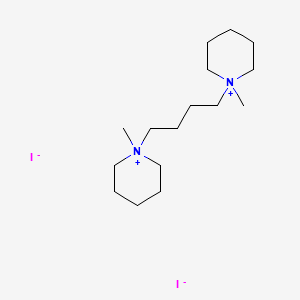 molecular formula C16H34I2N2 B13740665 Piperidinium, 1,1'-tetramethylenebis(1-methyl-, diiodide CAS No. 3810-53-5