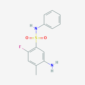 5-amino-2-fluoro-4-methyl-N-phenylbenzene-1-sulfonamide