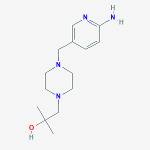 1-{4-[(6-Aminopyridin-3-yl)methyl]piperazin-1-yl}-2-methylpropan-2-ol