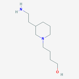 4-[3-(2-Aminoethyl)piperidin-1-yl]butan-1-ol
