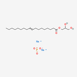molecular formula C21H40Na2O7P+ B13740987 disodium;2,3-dihydroxypropyl octadec-9-enoate;dioxido(oxo)phosphanium CAS No. 208539-93-9