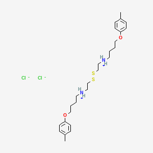 molecular formula C26H42Cl2N2O2S2 B13741043 N,N'-Dithiodiethylenebis(p-tolyloxybutylamine) dihydrochloride CAS No. 38920-76-2