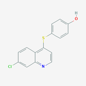 molecular formula C15H10ClNOS B1374105 4-[(7-Chloroquinolin-4-yl)sulfanyl]phenol CAS No. 1183785-49-0