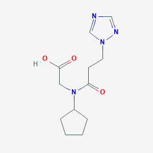 2-[N-cyclopentyl-3-(1H-1,2,4-triazol-1-yl)propanamido]acetic acid