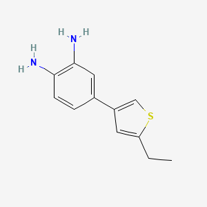 molecular formula C12H14N2S B13741078 4-(5-Ethylthiophen-3-yl)benzene-1,2-diamine 