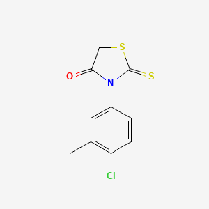 molecular formula C10H8ClNOS2 B13741114 Rhodanine, 3-(4-chloro-m-tolyl)- CAS No. 21494-77-9