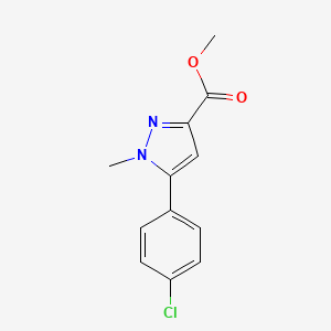 molecular formula C12H11ClN2O2 B1374114 Methyl 5-(4-chlorophenyl)-1-methyl-1H-pyrazole-3-carboxylate CAS No. 1275687-89-2