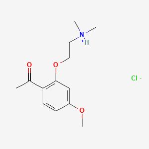 molecular formula C13H20ClNO3 B13741170 Acetophenone, 6'-(2-(dimethylamino)ethoxy)-4'-methoxy-, hydrochloride CAS No. 20808-93-9
