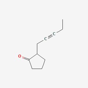 molecular formula C10H14O B13741340 2-(Pent-2-ynyl)cyclopentan-1-one CAS No. 57026-62-7