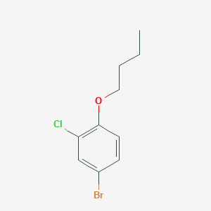 molecular formula C10H12BrClO B1374135 4-Bromo-1-butoxy-2-chlorobenzene CAS No. 1266253-69-3