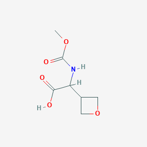 2-((Methoxycarbonyl)amino)-2-(oxetan-3-yl)acetic acid