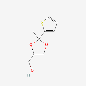 molecular formula C9H12O3S B13741416 2-Methyl-2-(2-thienyl)-1,3-dioxolane-4-methanol CAS No. 4361-62-0