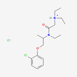 molecular formula C17H28Cl2N2O2 B13741454 N-(1-(o-Chlorophenoxy)-2-propyl)-2-(diethylamino)-N-ethylacetamide hydrochloride CAS No. 102585-42-2