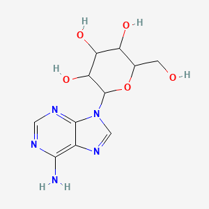 molecular formula C11H15N5O5 B13741501 9-alpha-L-Talopyranosyl adenine CAS No. 37515-26-7