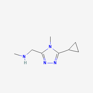 [(5-cyclopropyl-4-methyl-4H-1,2,4-triazol-3-yl)methyl](methyl)amine