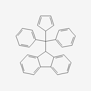 molecular formula C31H24 B13741583 1-Cyclopentadienyl-1-(9-fluorenyl)-diphenylmethane 
