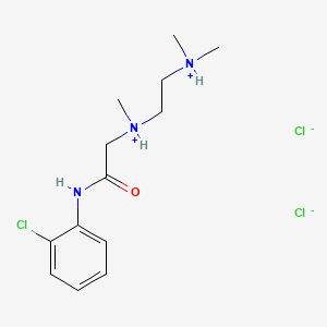 molecular formula C13H22Cl3N3O B13741624 o-Chloro-2-(methyl(2-(dimethylamino)ethyl)amino)acetanilide dihydrochloride CAS No. 101651-65-4