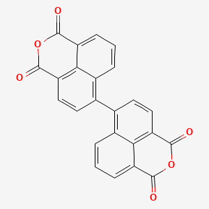 molecular formula C24H10O6 B13741658 8-(2,4-Dioxo-3-oxatricyclo[7.3.1.05,13]trideca-1(12),5(13),6,8,10-pentaen-8-yl)-3-oxatricyclo[7.3.1.05,13]trideca-1(12),5(13),6,8,10-pentaene-2,4-dione 