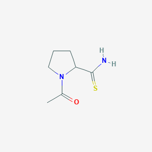 molecular formula C7H12N2OS B1374170 1-Acetylpyrrolidine-2-carbothioamide CAS No. 1342550-42-8