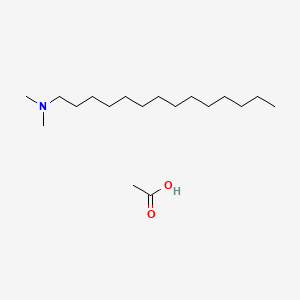 molecular formula C16H35N.C2H4O2<br>C18H39NO2 B13741721 1-Tetradecanamine, N,N-dimethyl-, acetate CAS No. 24287-35-2