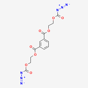 molecular formula C14H12N6O8 B13741743 Bis(2-(azidoformyloxy)ethyl) isophthalate CAS No. 32741-83-6