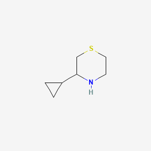 molecular formula C7H13NS B1374180 3-Cyclopropylthiomorpholine CAS No. 1344119-68-1