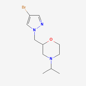 2-[(4-bromo-1H-pyrazol-1-yl)methyl]-4-(propan-2-yl)morpholine