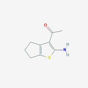 1-{2-amino-4H,5H,6H-cyclopenta[b]thiophen-3-yl}ethan-1-one