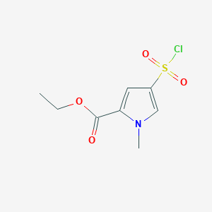 ethyl 4-(chlorosulfonyl)-1-methyl-1H-pyrrole-2-carboxylate
