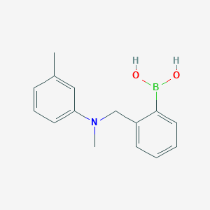 molecular formula C15H18BNO2 B13742101 N-(2-Dihydroxyborylbenzyl)-N-methyl-M-tolylamine CAS No. 436845-46-4
