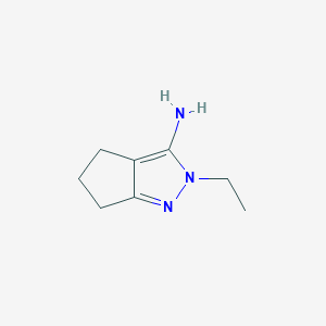 molecular formula C8H13N3 B1374214 2-Ethyl-2,4,5,6-tetrahydrocyclopenta-[c]pyrazol-3-amine CAS No. 1489606-52-1