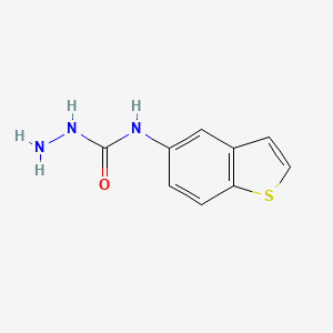 molecular formula C9H9N3OS B1374218 3-Amino-1-(1-benzothiophen-5-YL)urea CAS No. 1488675-62-2