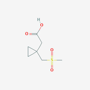 2-[1-(Methanesulfonylmethyl)cyclopropyl]acetic acid