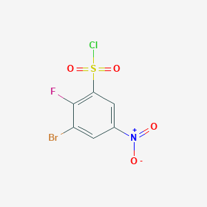 3-Bromo-2-fluoro-5-nitrobenzene-1-sulfonyl chloride