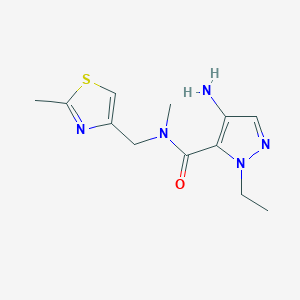 4-amino-1-ethyl-N-methyl-N-[(2-methyl-1,3-thiazol-4-yl)methyl]-1H-pyrazole-5-carboxamide