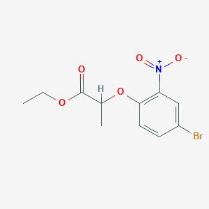 molecular formula C11H12BrNO5 B1374226 Ethyl 2-(4-bromo-2-nitrophenoxy)propanoate CAS No. 1254332-80-3
