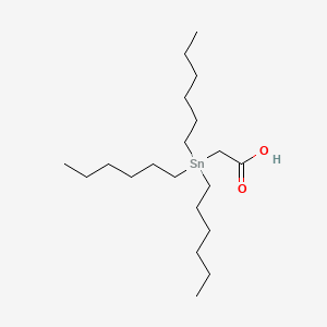molecular formula C20H42O2Sn B13742276 Stannane, acetoxytrihexyl- CAS No. 2897-46-3