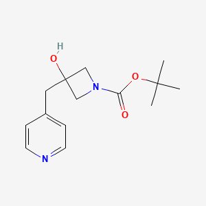 molecular formula C14H20N2O3 B1374245 Tert-butyl 3-hydroxy-3-(pyridin-4-ylmethyl)azetidine-1-carboxylate CAS No. 1423032-48-7