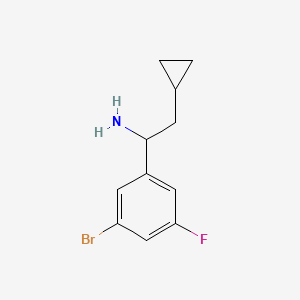 1-(3-Bromo-5-fluorophenyl)-2-cyclopropylethan-1-amine