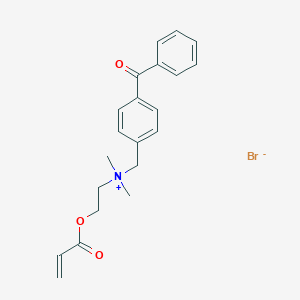molecular formula C21H24BrNO3 B137425 (2-(Acryloyloxy)ethyl)(4-benzoylbenzyl)dimethylammonium bromide CAS No. 125850-75-1