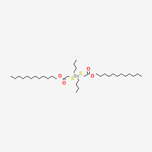 molecular formula C36H72O4S2Sn B13742573 Dibutyltinbis(laurylmercapto acetate) CAS No. 20004-12-0