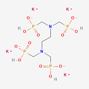 molecular formula C6H16K4N2O12P4 B13742612 Phosphonic acid, (1,2-ethanediylbis(nitrilobis(methylene)))tetrakis-, potassium salt CAS No. 34274-30-1