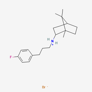 molecular formula C19H29BrFN B13742615 (+-)-endo-N-(3-(p-Fluorophenyl)propyl)-2-bornanamine hydrobromide CAS No. 24629-72-9