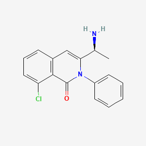 molecular formula C17H15ClN2O B1374265 (S)-3-(1-aminoethyl)-8-chloro-2-phenylisoquinolin-1(2H)-one CAS No. 1350643-72-9