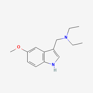 molecular formula C14H20N2O B13742675 N-ethyl-N-[(5-methoxy-1H-indol-3-yl)methyl]ethanamine 